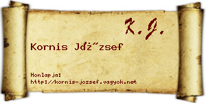 Kornis József névjegykártya