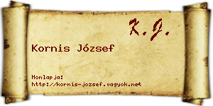 Kornis József névjegykártya