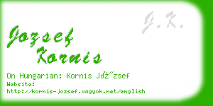 jozsef kornis business card